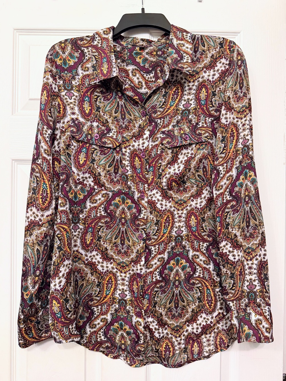 Premise Studio, Paisley Button-Up Blouse